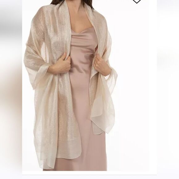 NWOT Vince Camuto shimmer nude swim cover up poncho - Picture 1 of 15